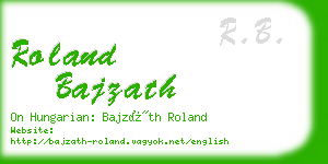 roland bajzath business card